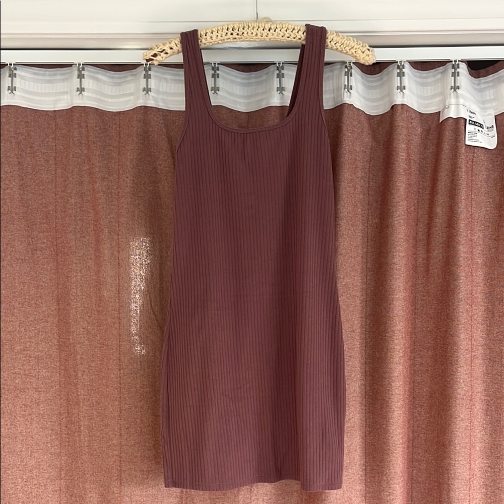 Abercrombie and fitch ribbed, mauve, tank, mini dress